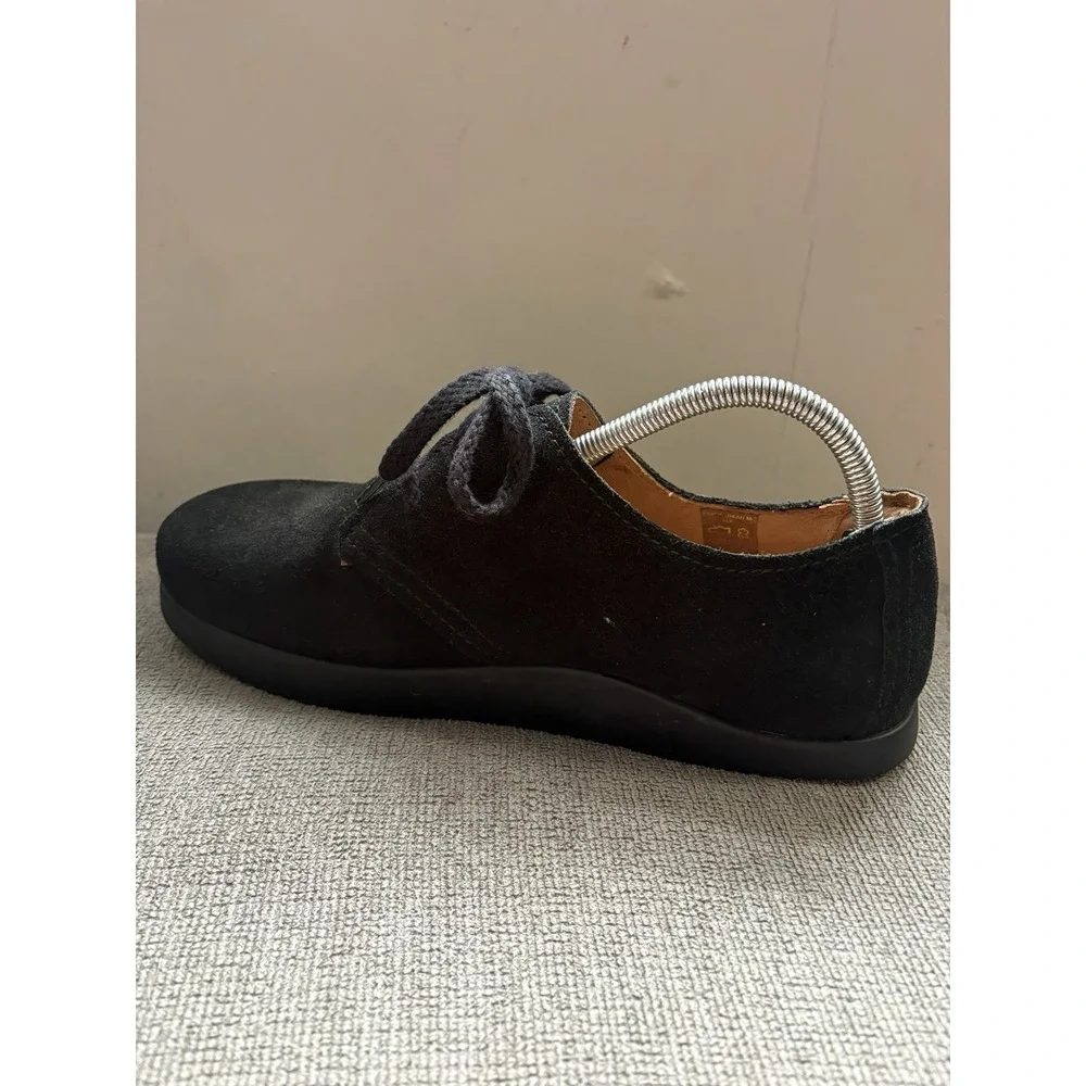 Kalso Earth Shoes Faroe Lokah Black Nubic Leather Sneakers Women 8 Negative Heel
